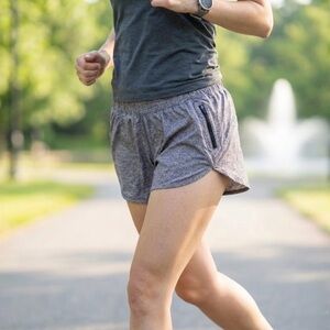 lululemon athletica Heathered Gray Athletic Shorts